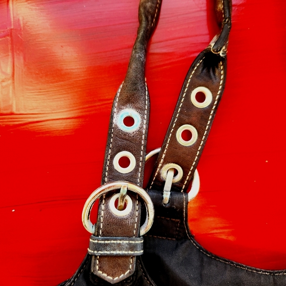 Prada Black Nylon Satchel Style Handmade Vintage Circa 90's - Picture 9 of 10